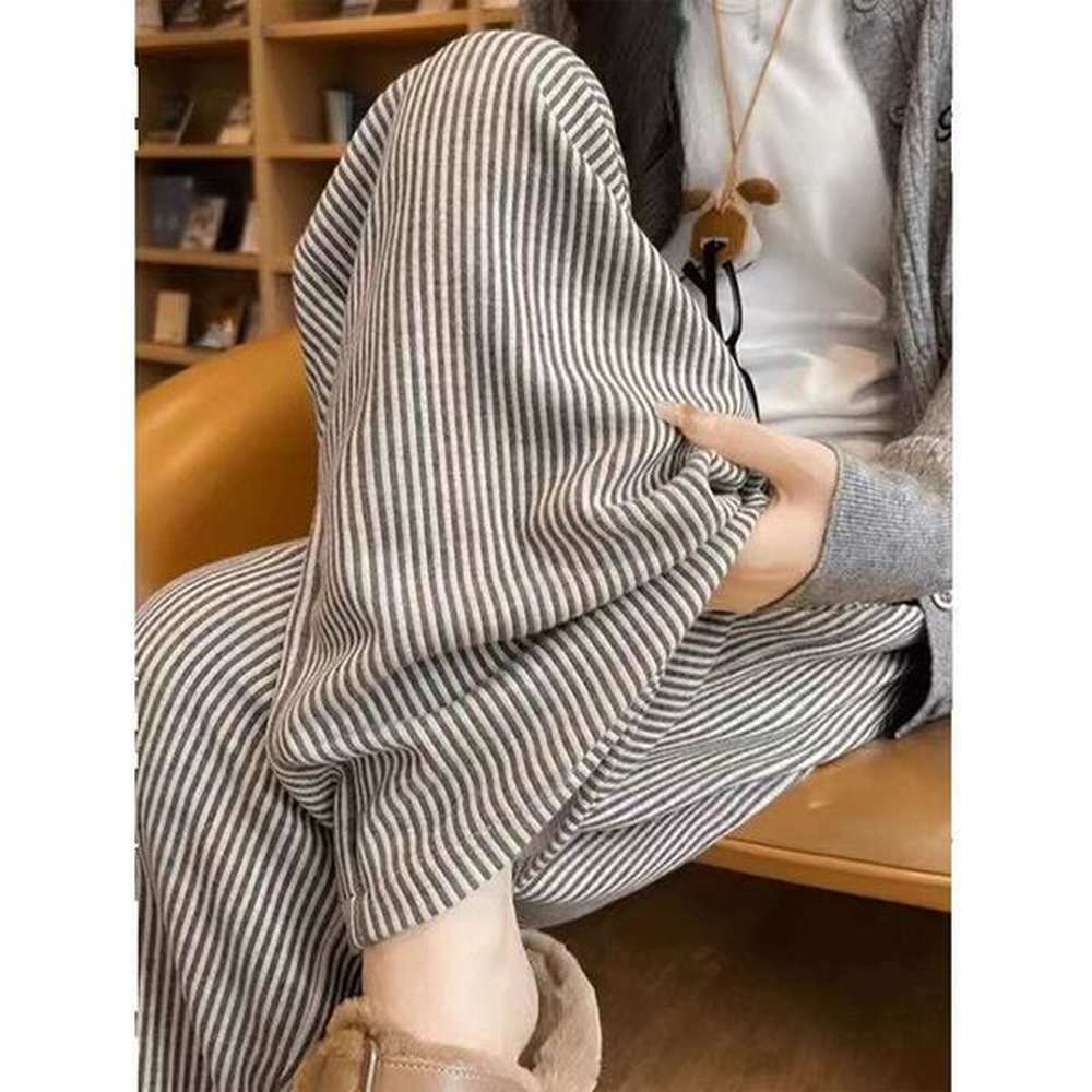 grey striped glutinous rice for women in spring autumn
