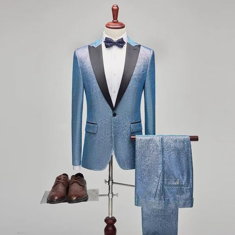 G12311Spring new groom slim suit three-piece suit Korean wedding best man