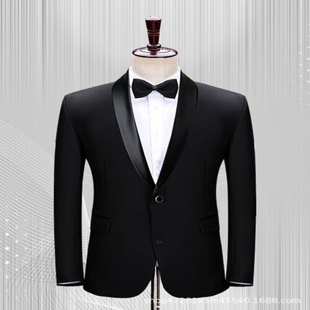 G1001Suit for young male singer piano performance costume green collar suit