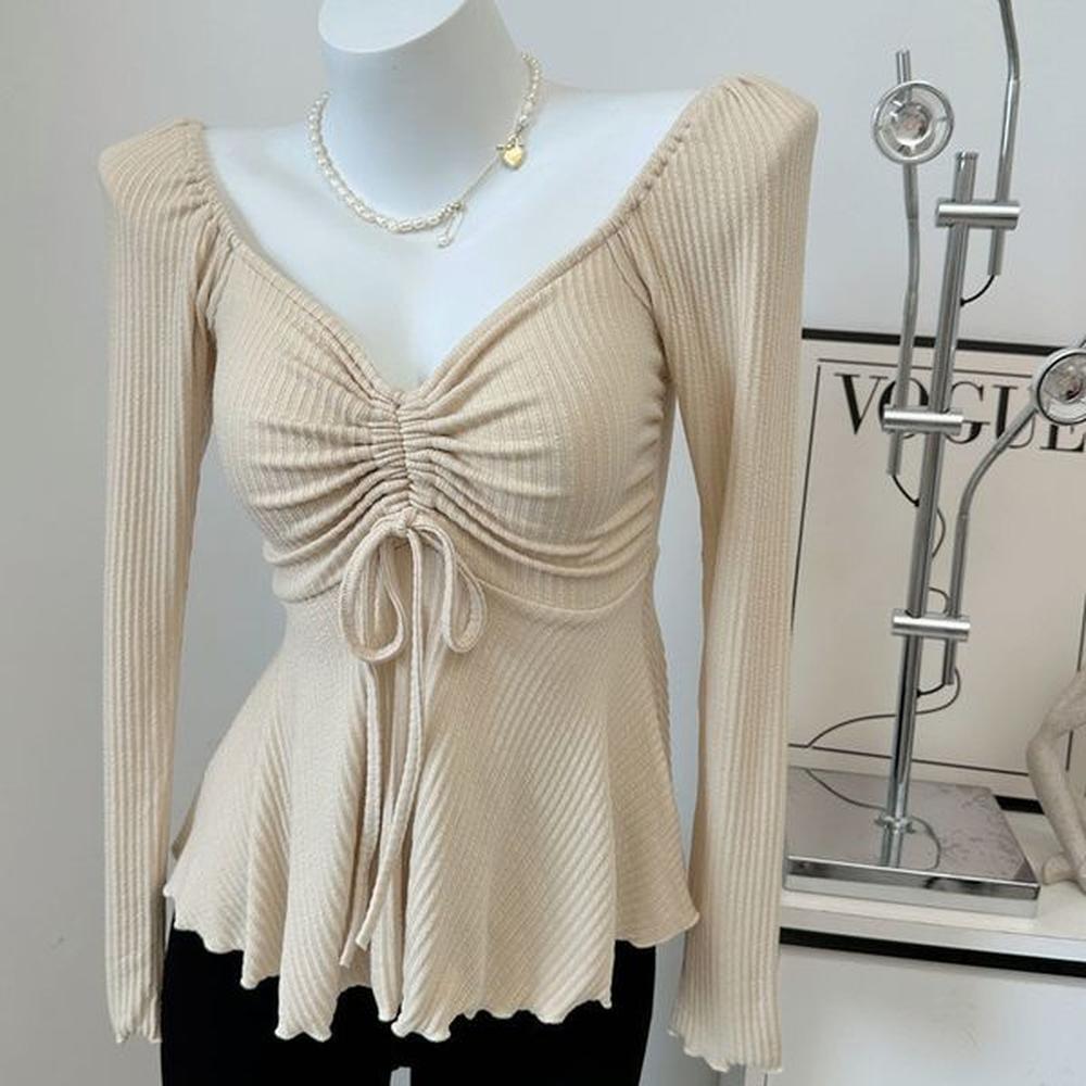 gwj autumn and winter popup bottoming shirt female fall unique