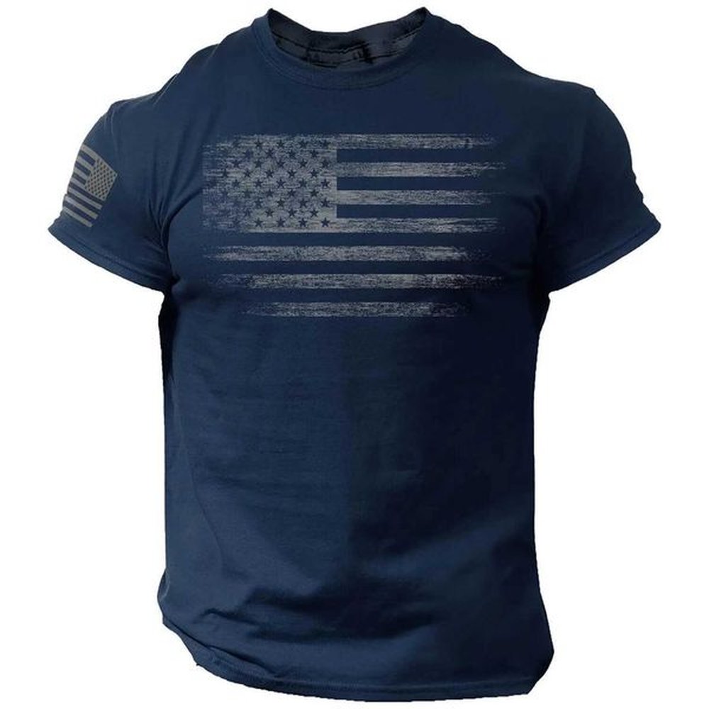 Gym mens T-shirt 3D printed with American flag T-shirt oversized casual short sleeved summer sports shirt mens clothing Ts top Y241113