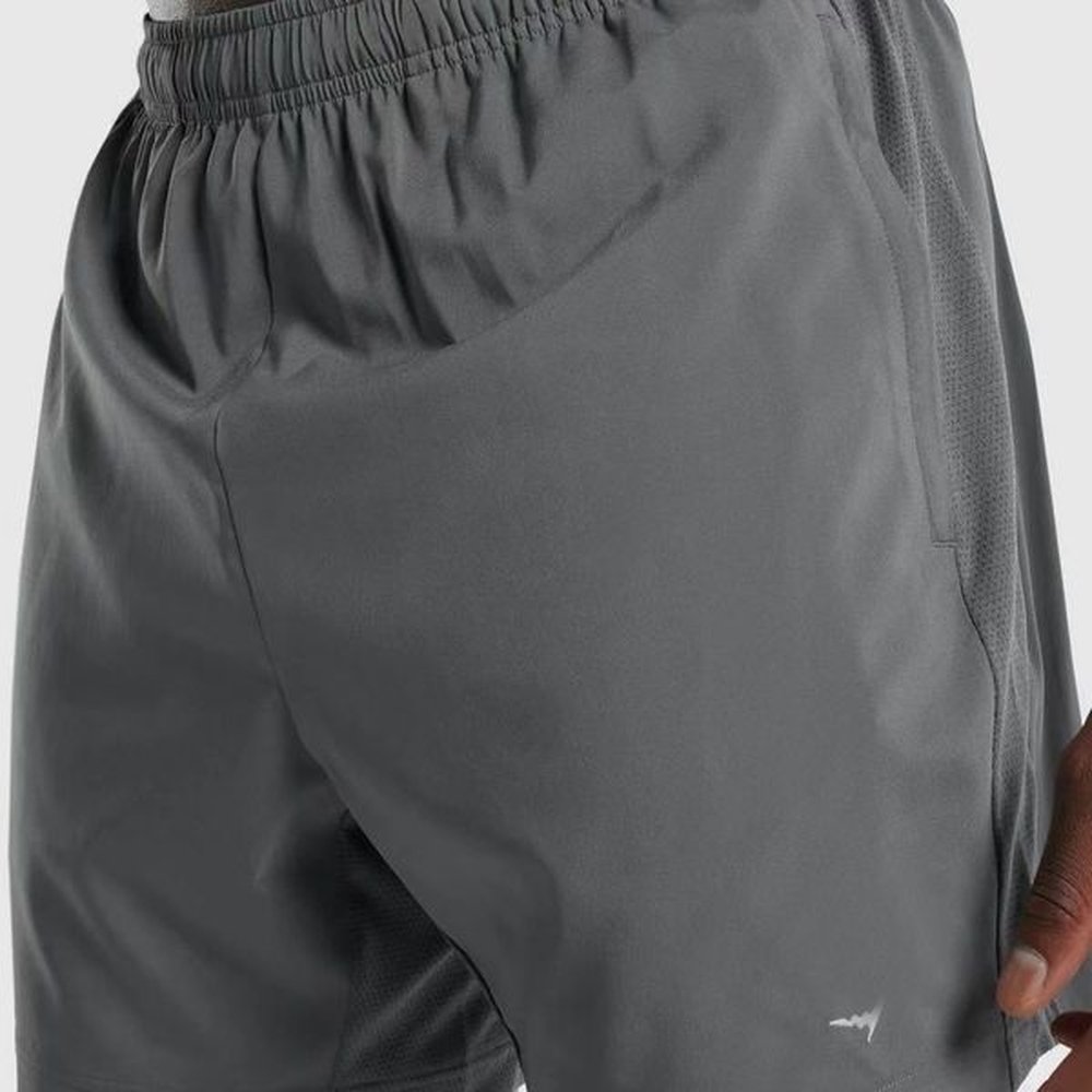 Gym Printed Fitness Joggers Running Shorts Mens Quick Drying Zippered Sports Shorts Gym Shark Lightweight Breathable Elastic Trainer Trouser