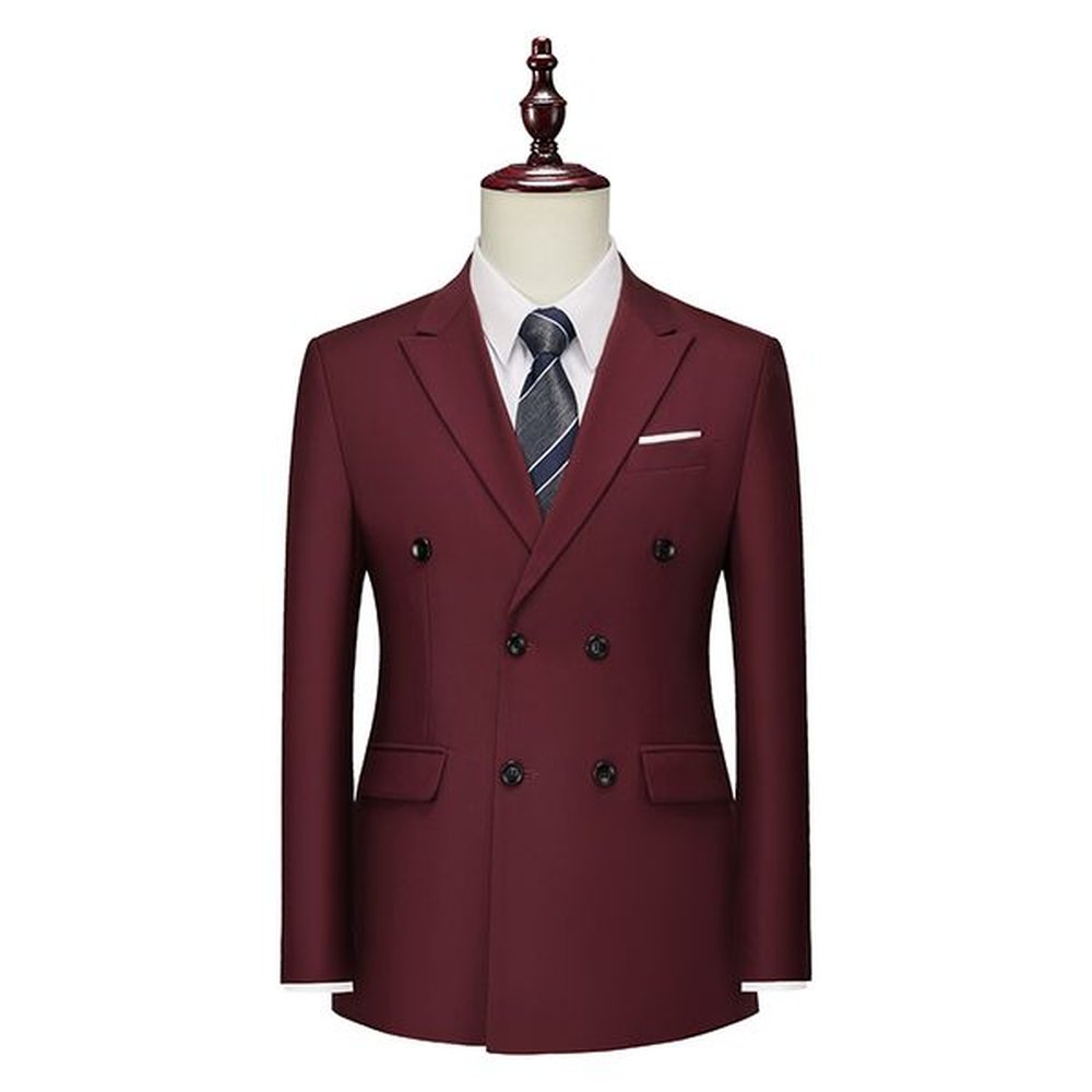H600 Business formal suit groom wedding dress double breasted suit men