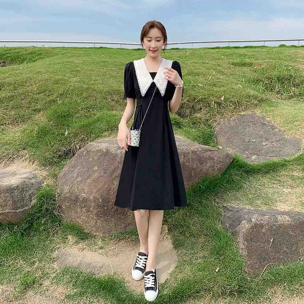 h large size womens style dress summer fat cover belly