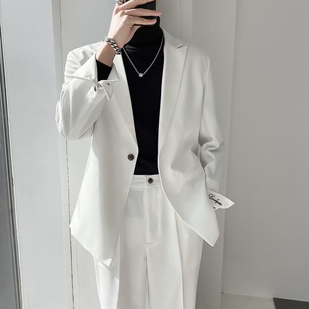 H4 Men's casual suits, mature Korean style, trendy and handsome