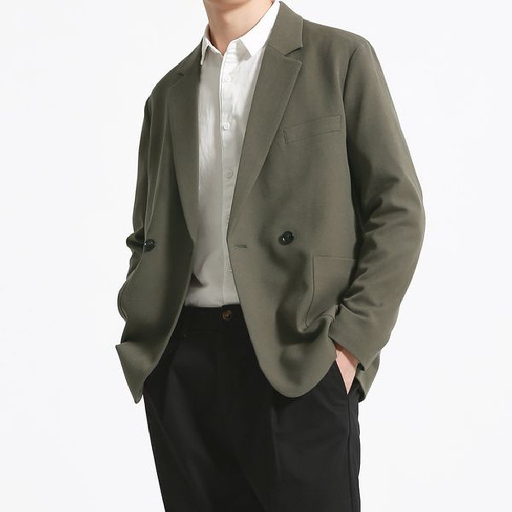 H539 Men's single suit jacket Korean style youth solid color simple business