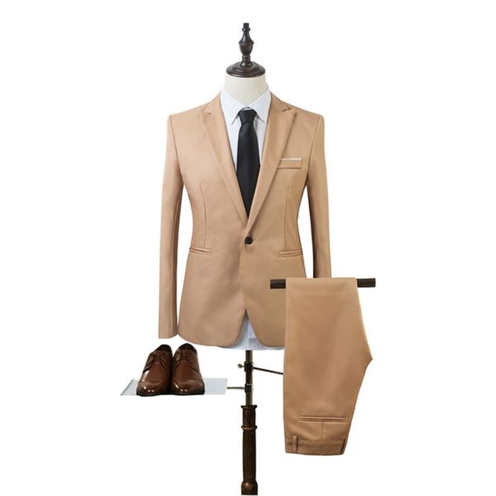 H579 Men's two piece suit Korean style slim fit small suit