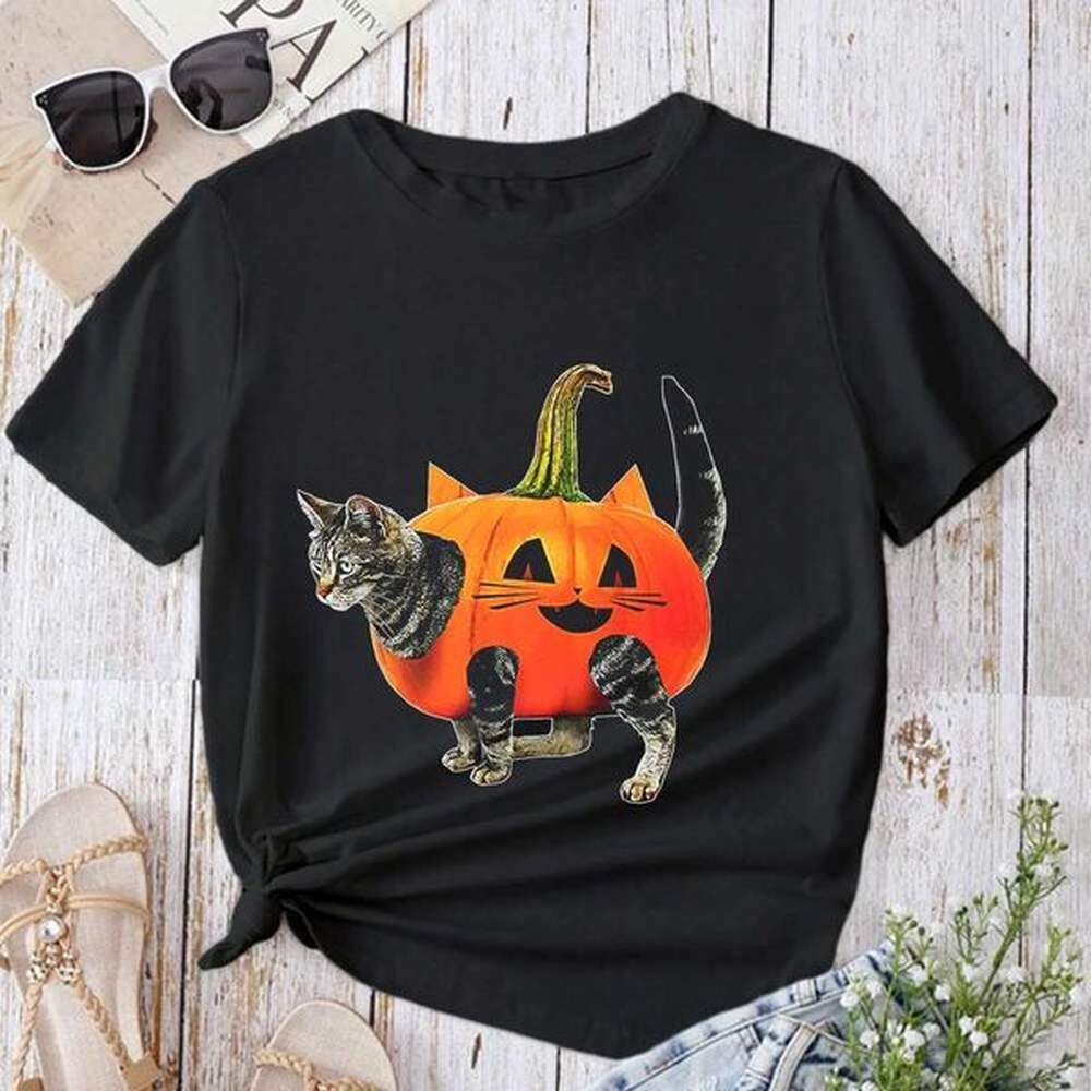 halloween cute black cat witch hat pumpkin for kids