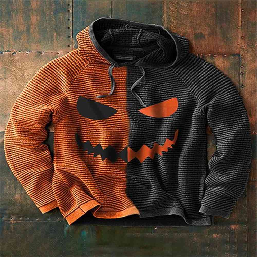 2022 Halloween Men's New Pumpkin Digital Print Christmas Collection Hoodie