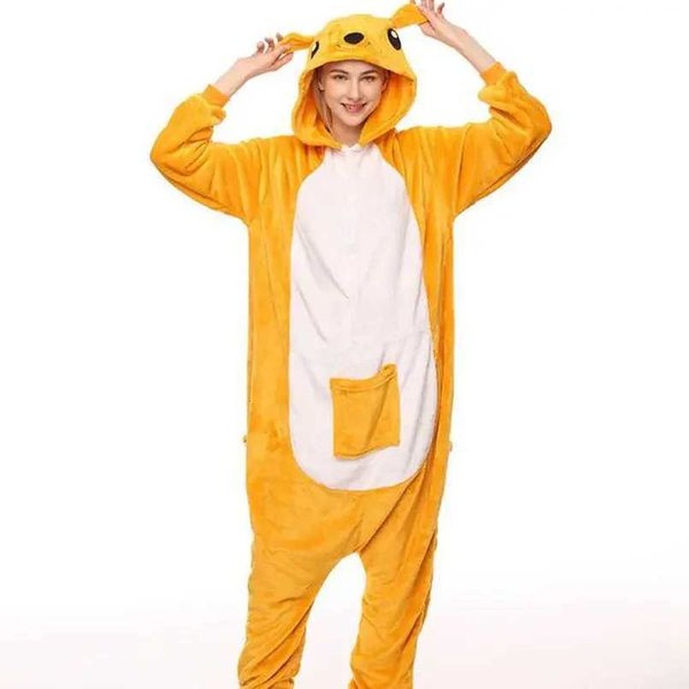 halloween onesie kangaroo sleepwear for women men adult animal kigurumis