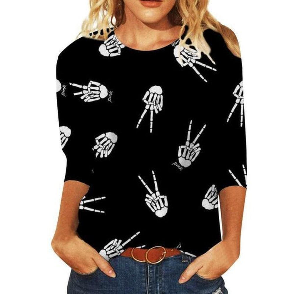 hallowmas new casual tshirt halloween theme series skull pumpkin d