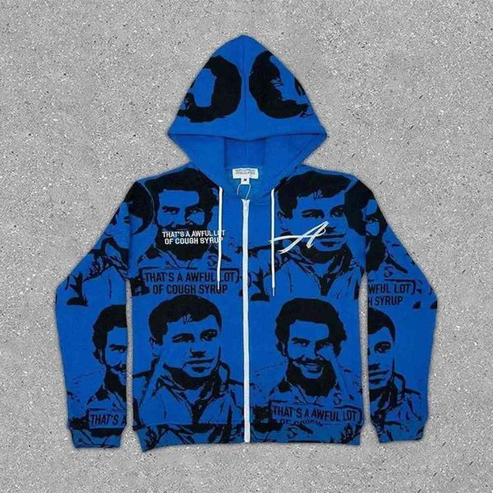 Haruku Hip-Hop Retro Print Mens Graphic Y2k Top Oversized Hoodie Streetwear Goth Women Zip Up Hoodies Clothes