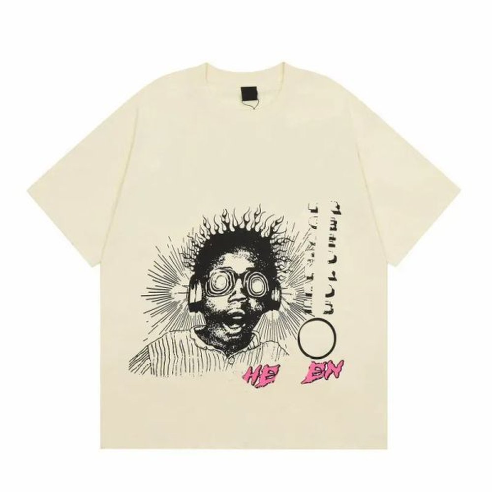 Hell Starshirts Shirts Designer Mens T Shirts High Quality Graphic High Street Short Sleeve Vintage Wash Hip Hop High Street Graphic Loose C