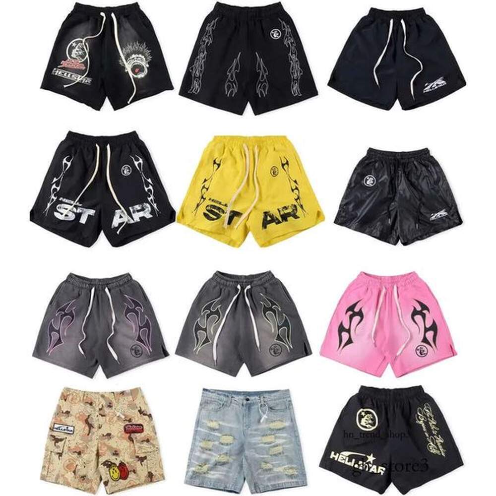 Hellstar Men Designer Short Pants Casual Beach Basketball Running Fitness Fashion Hell Star New Style Hip Hop Shorts 820