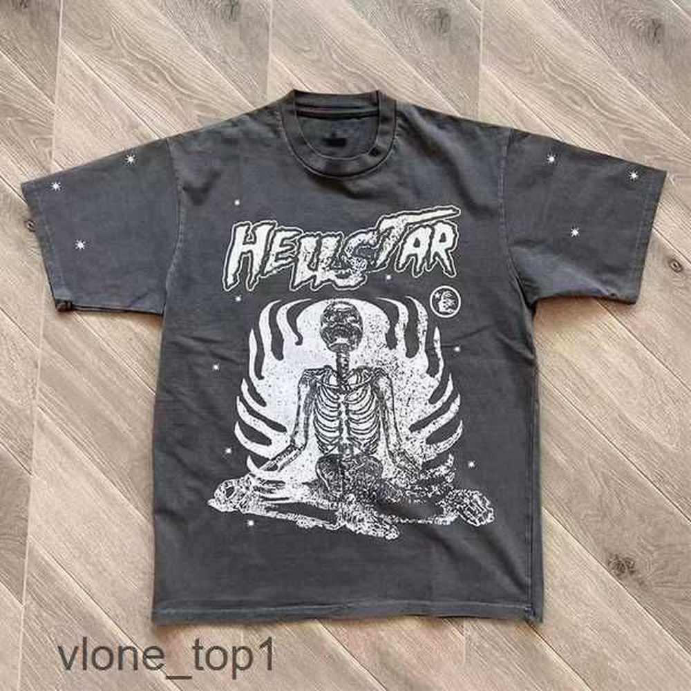 Hellstar t Shirt Rapper Wash Grey Heavy Craft Unisex Short Sleeve Top High Street Fashion Retro Women's T-shirt S-xxxl No Label 6 QFBK