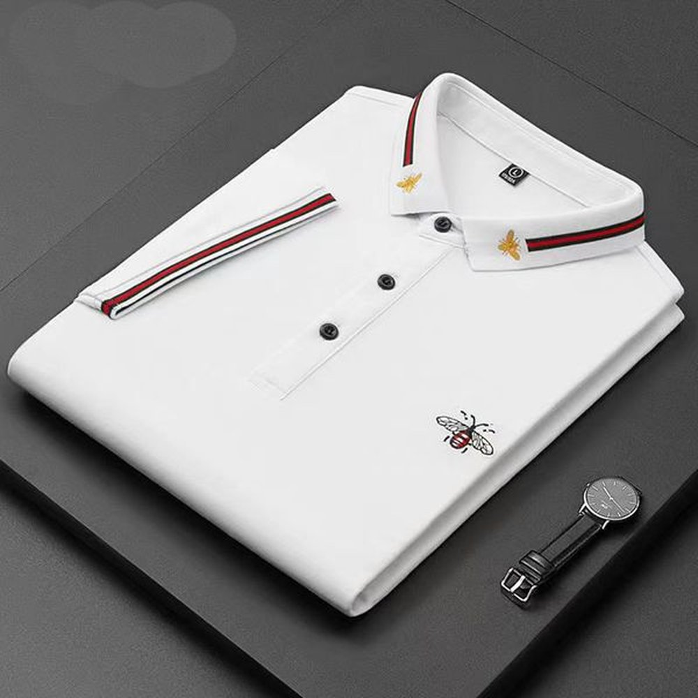 High 2023 end embroidered short sleeved cotton polo shirt men s T shirt Korean fashion clothing summer luxury top Asian size M L XL XXL 3XL