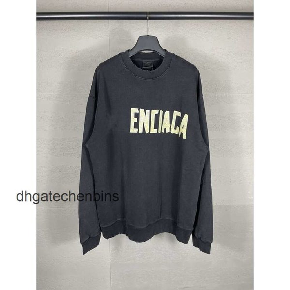 High Men Sweaters Designer Mens Fashion Ballencgas Hoodies Paris Family Hoodie 24ss Edition Adhesive Tape Meiwen Paper Printing Loose Casual