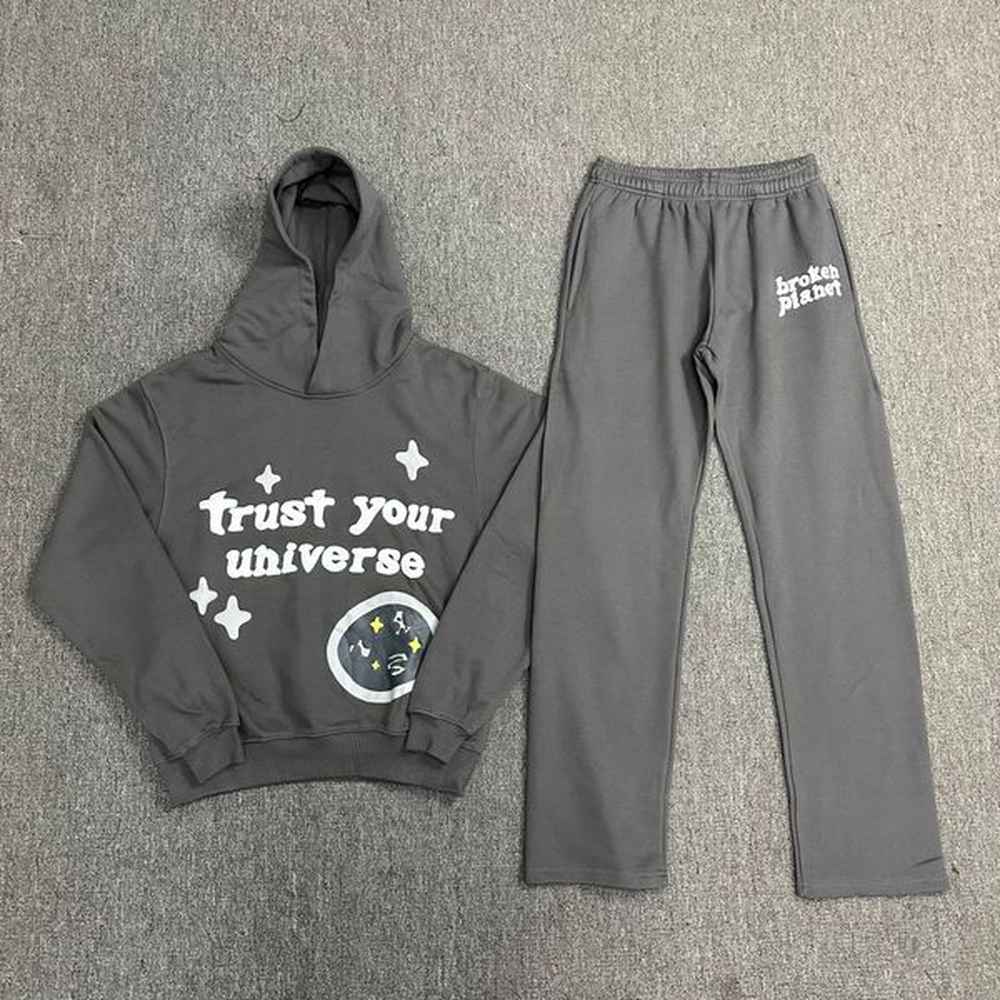 High quality BrokenPlanet trust your universe mens and womens loose fitting hoodies and hoodies Size S-XL