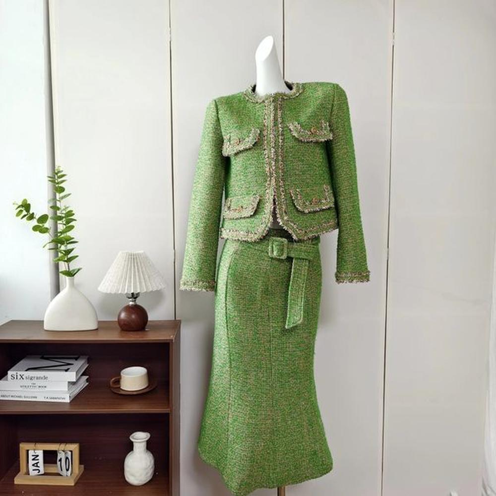 high quality coarse woolen womens autumn and winter piece casual