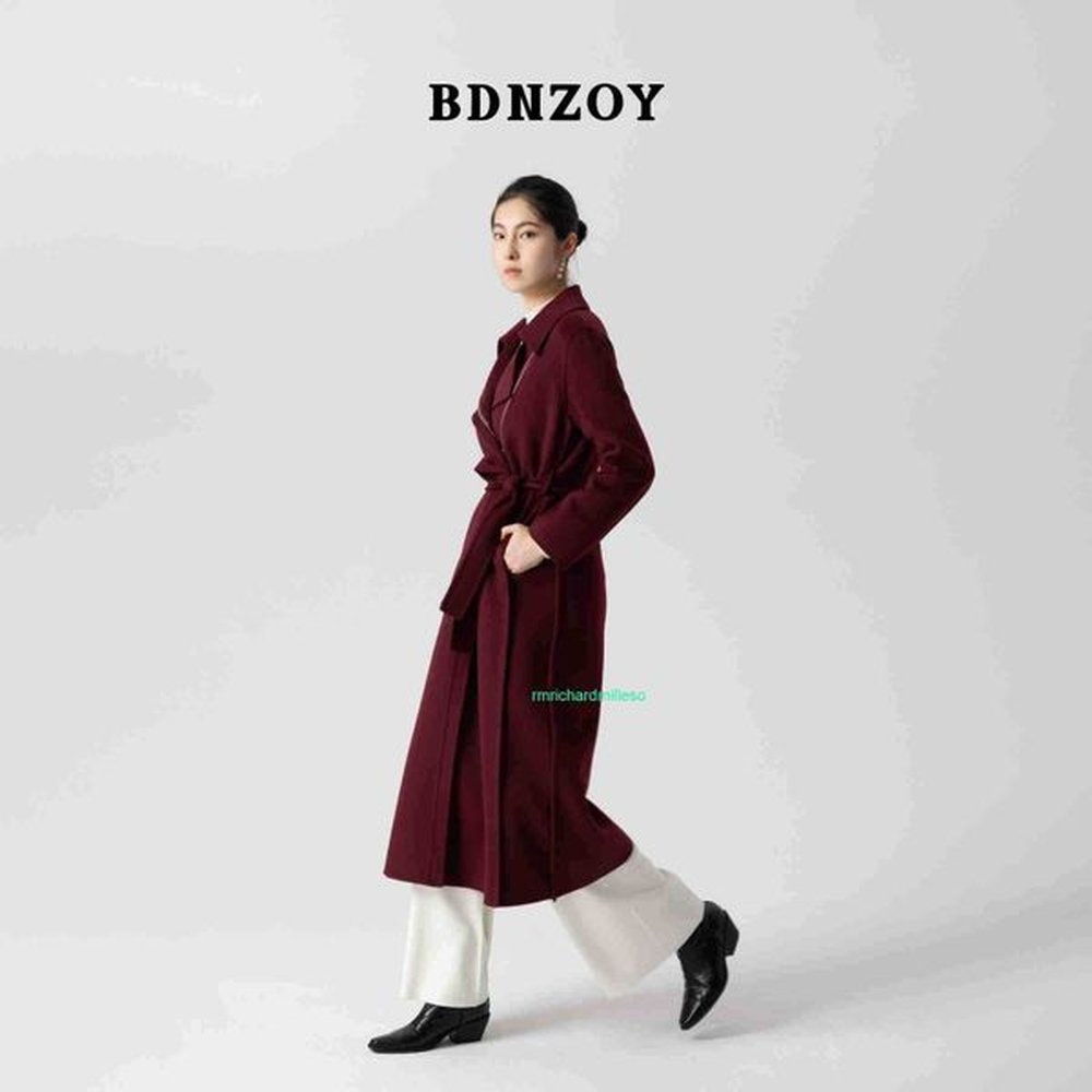 high quality designer black coats for women bosen autumn and