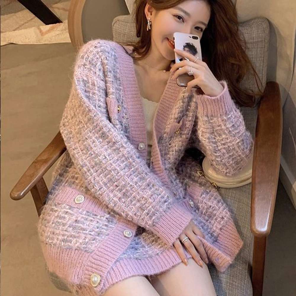high quality fall winter sweater suits knit piece set