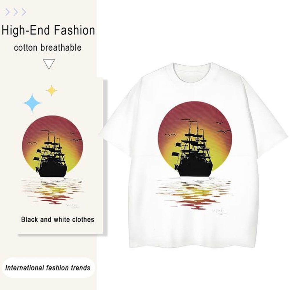 High Quality Man T Shirts 230g 100% Cotton ship Street wear Hip Hop DIY Breathable Short Sleeve Men Tees Classic Casual Tops