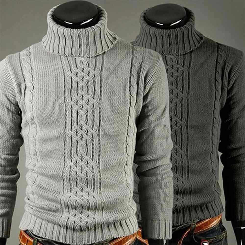 High quality mens turtle neck sweater long sleeved warm turtle neck sweater 241126
