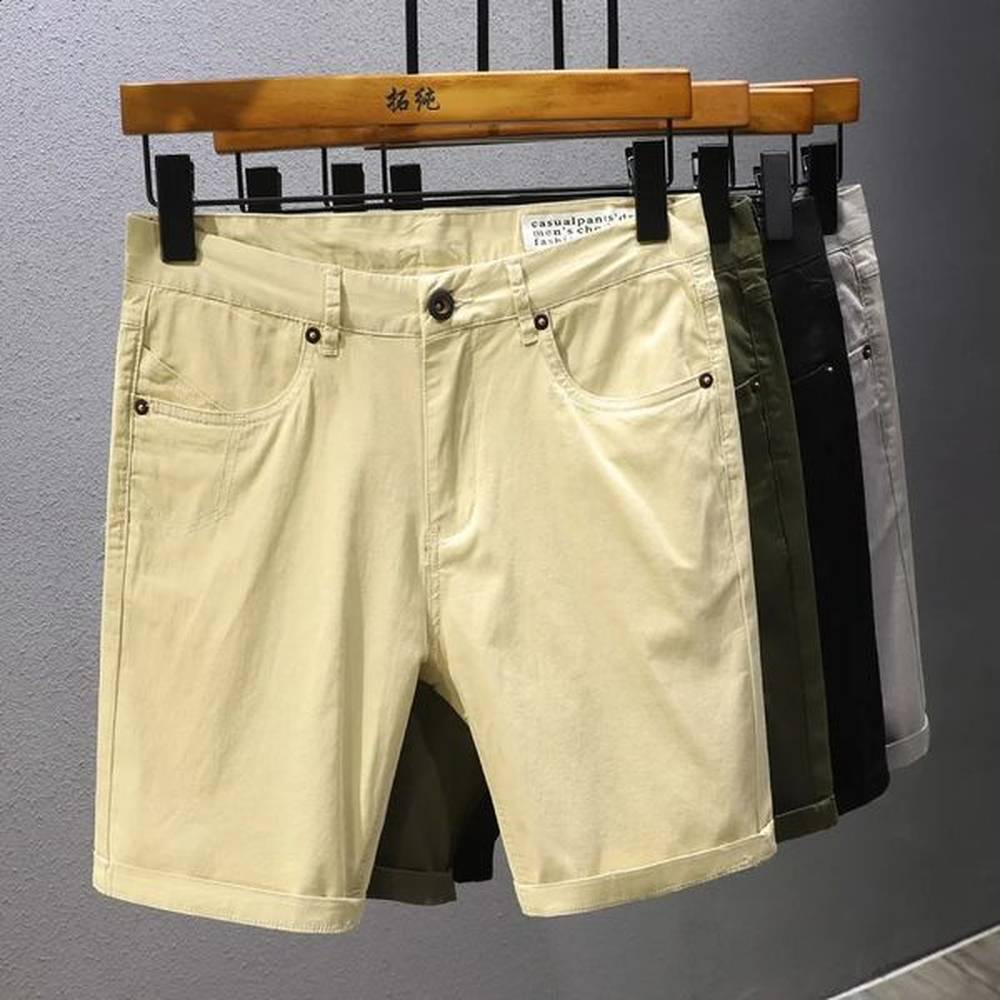 High quality pure cotton summer trend casual shorts mens slim fit casual outdoor sports goods fifth pair of pants 241230