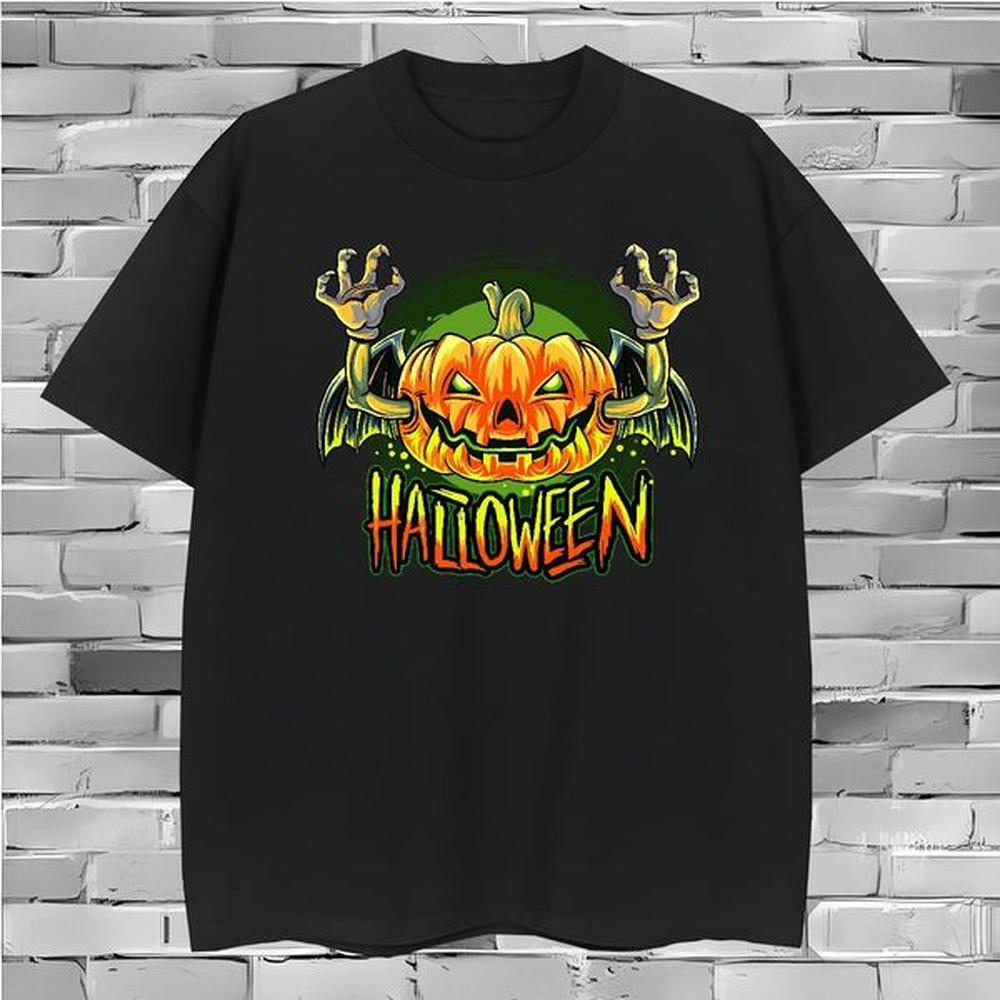 High Quality T Shirt For Man pumpkin Short Sleeve O-Neck Casual Beach DIY 100% Cotton 230g Men Tops Tees Fashion Design Tees Shirts