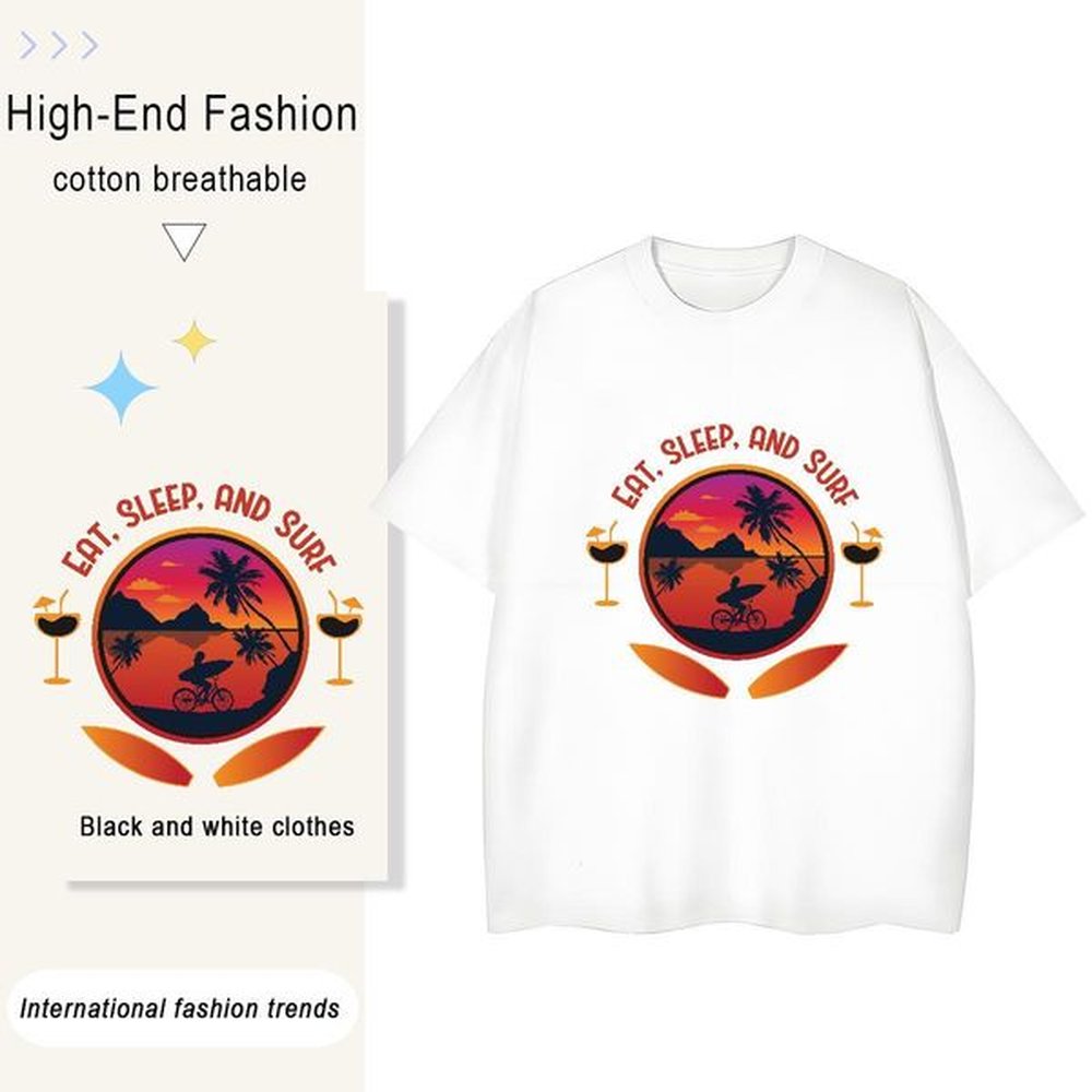 High Quality Tshirts Summer Casual 230g 100% Cotton DIY Anime Crew Neck Breathable sea Men T Shirts Designer Fashion Tops