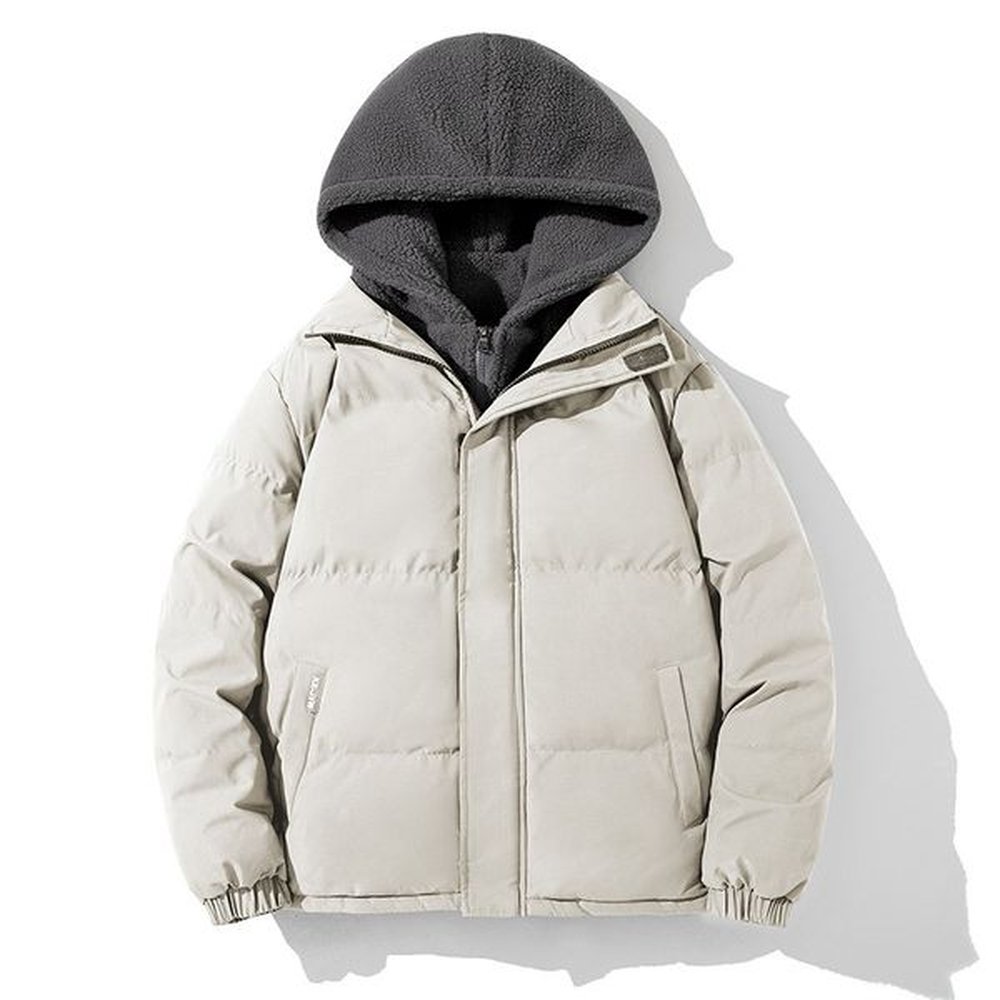 High quality Winter Down Jacket Coats Mens Warm Black Down Hooded Men Windproof Parkas Overcoat Bomber Coats loose and thick warm polar flee