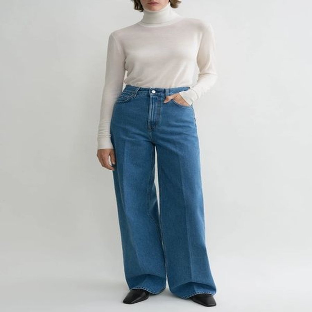 high quality women fashion jeans casual high waisted straight leg