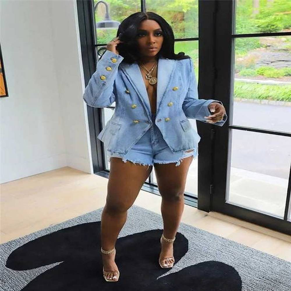 high quality women new fashion slim casual denim coat