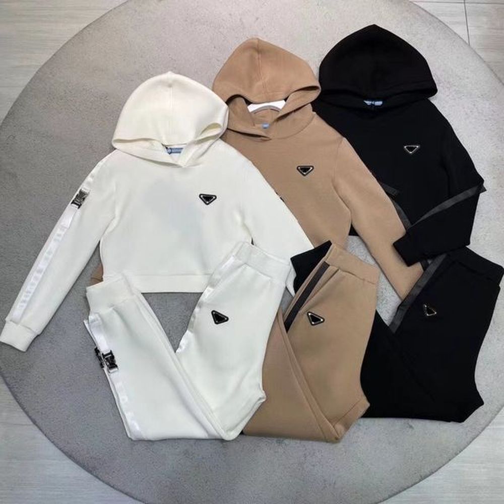 high quality women tracksuits casual pullover with hat sports hoodie