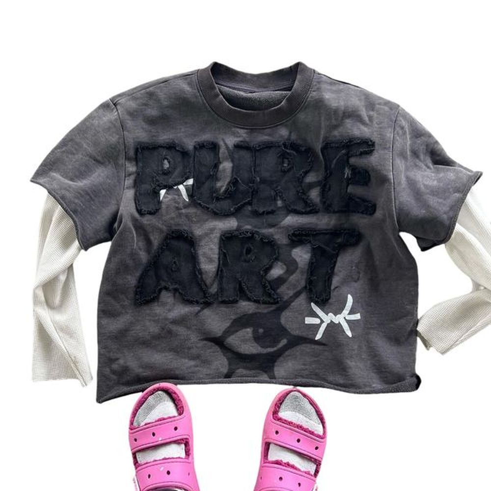 High Street Fashion Brand Clothing Retro Harajuku Letter Print Oversized T-Shirt Men Women Y2K Loose Casual Top Long Sleeve