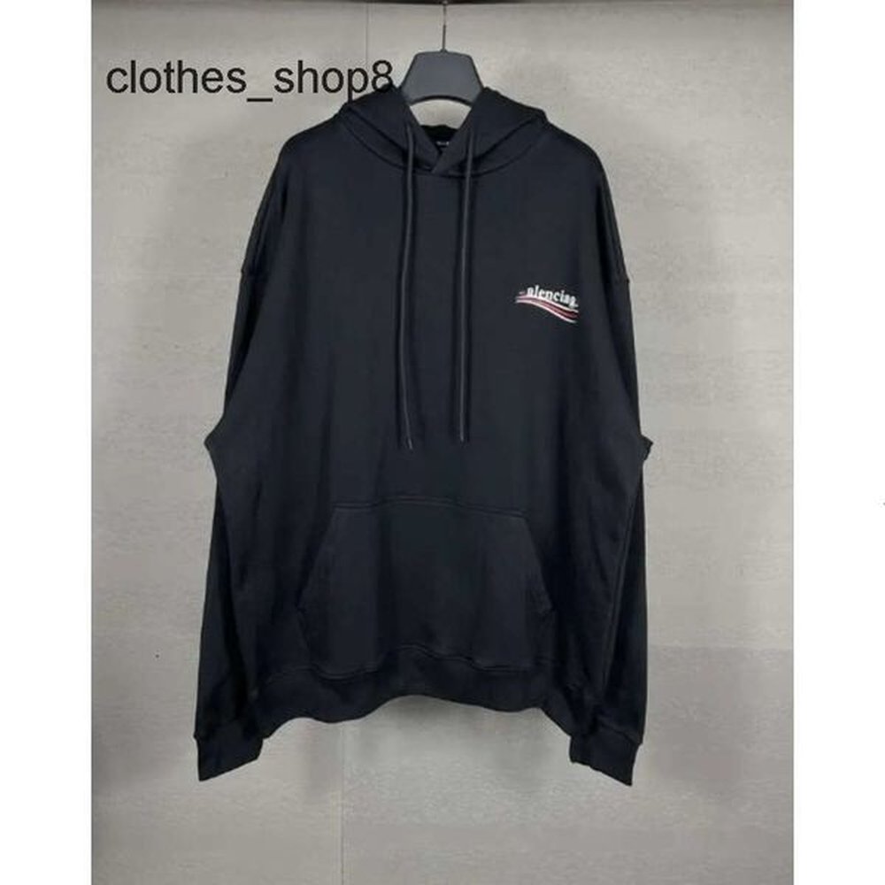 High Sweater Sweaters Loose Hooded Balenciggss Hoodies Paris Sleeved Hoodie Version Men b Long Family Adhesive Tape Casual Paper Letter Prin