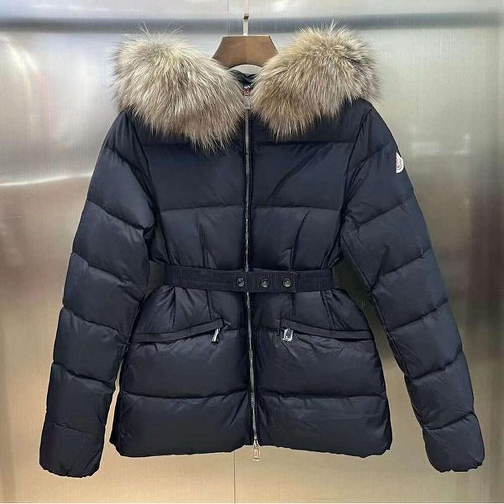 high version mongolian hooded with waistband fur collar waist cinching