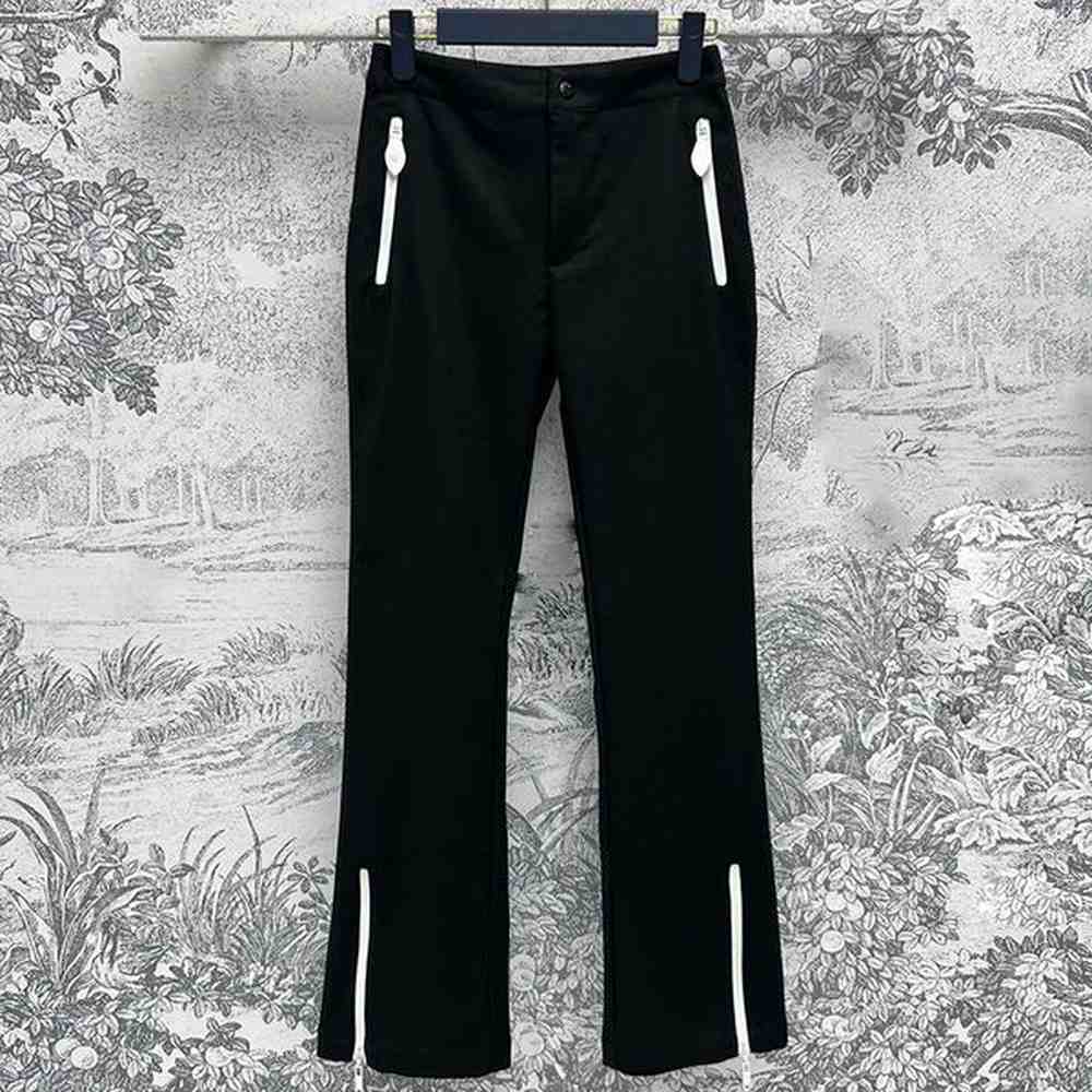 high waist straight pant for women designer zipper pants elastic