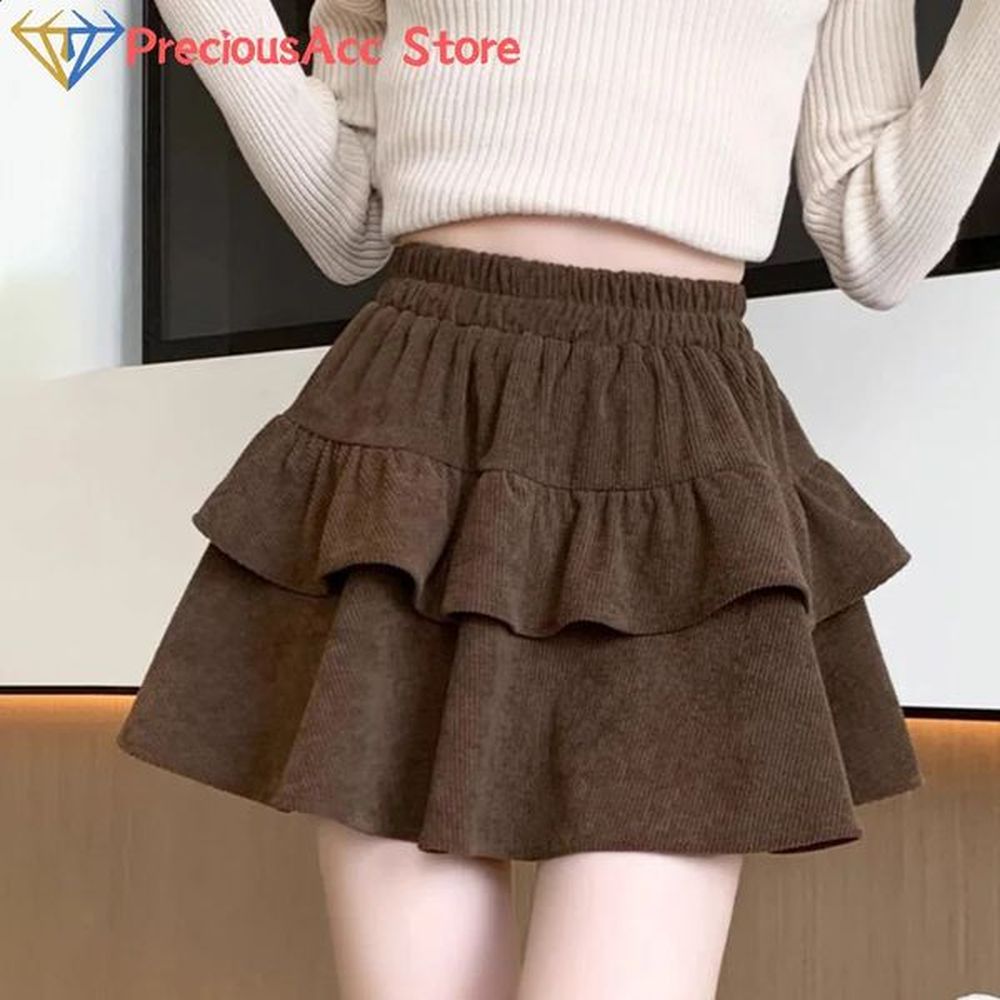 high waisted short skirt half body spring and autumn womens