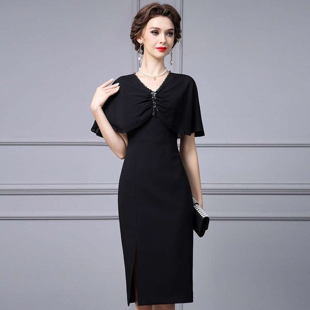 highend temperament dress haute couture summer new item vneck