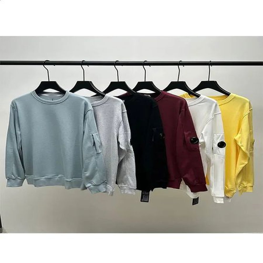 Hip Hop Mens Sports Pullover Solid Color Crew Neck Sweatshirt Mens Zipper Pocket Lens Decorated Sweatshirt Streetwear y2k 250115