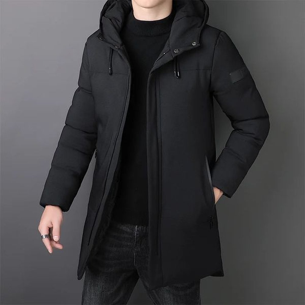 Hooded Casual Fashion Long Thicken Outwear Parkas Jacket Men Winter Windbreaker Coats Clothing High Quality 241029