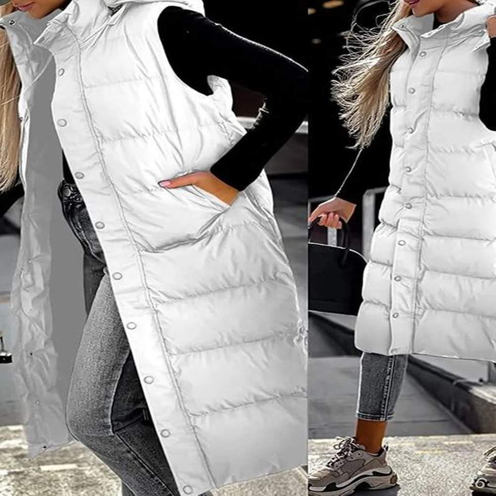 hooded zipper jacket womens extra large waist winter coat parka