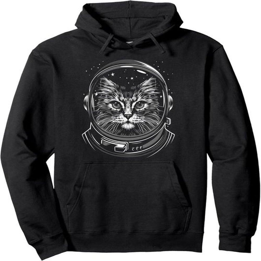 Hoodie for Mens Womens Astronaut Cat Space Galaxy Design for Men Women Kids Graphic Pullover Hoodie Graphic Hoodies sweatshirt Pullover Long