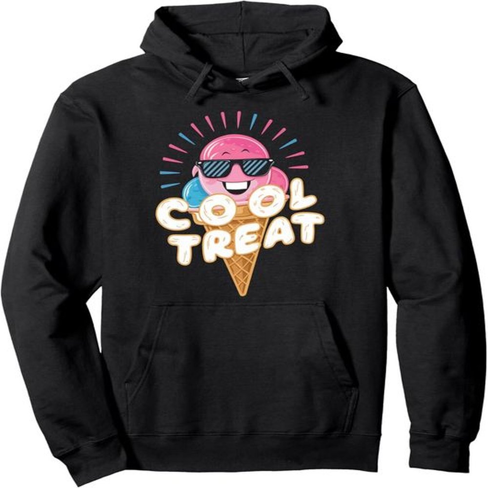 Hoodie for Mens Womens Ice Cream Cone Cool Treat Funny Summer Vacation Beach Pullover Hoodie Graphic Hoodies sweatshirt