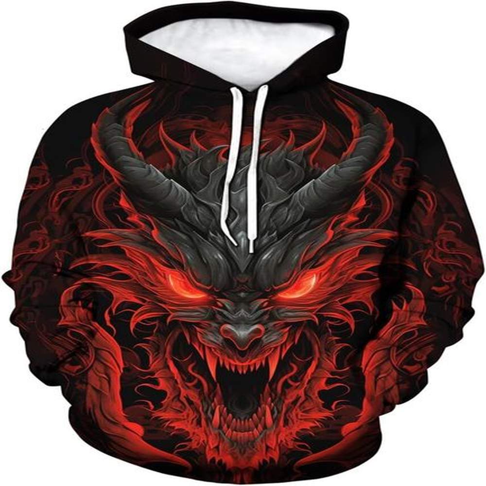 Hoodie for Mens Womens Novel Dragon 3D Print Graphic Hoodies Casual Cool Sweatshirt Pullover all-match sweatshirt Long Sleeve handsome