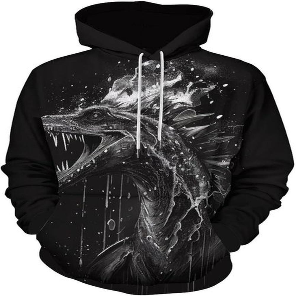 Hoodie for Mens Womens Unisex Velociraptor Hoodie 3D Animal Pattern Sweatshirt Novelty Long Sleeve Pullover Hoodies Graphic Hoodies sweatshi