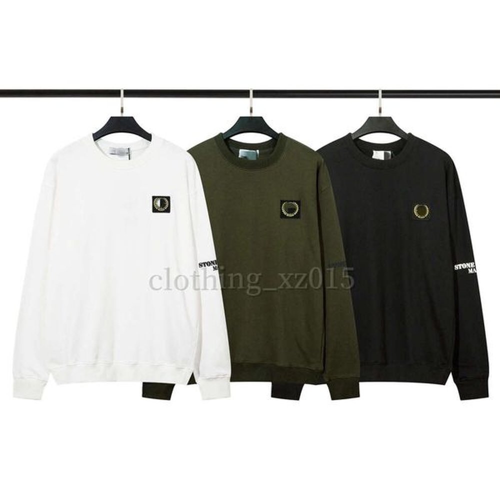 Hoodie Stone Casual Fashion Islande Foam Letter Print Classic Logo Round Neck Top Quality Loose Fitting Pullover Hoodie Jacket Men And Women