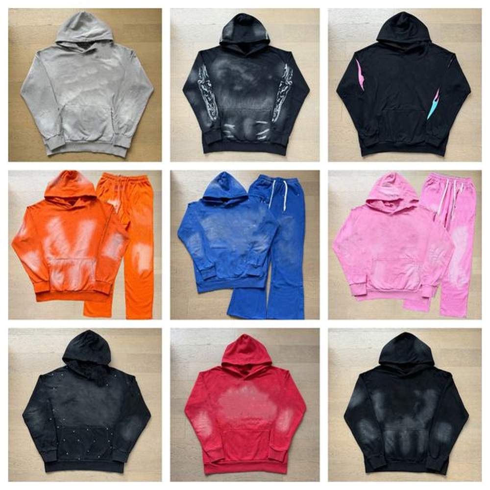 hoodies mens hoodie sweatpants Designer cotton hoodie retro do old high street loose fashion mens and women's hoodie pants A36