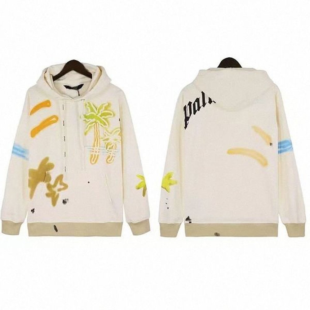 Hoodies Men's Sweatshirt Designer hoodie Black Coconut Tree Print Pullover Loose Long sleeved Hoodie Top Clothing American Couple Loose